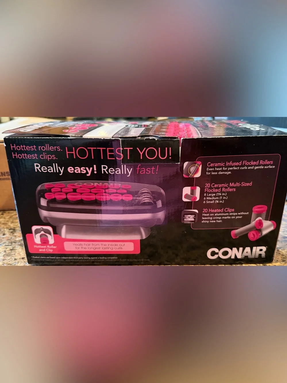 Conair Hot Clips Hot Rollers Set — Pink High-Volume Styling